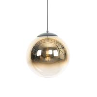 QAZQA Art deco hanglamp zwart met goud glas 33 cm - pallon - thumbnail