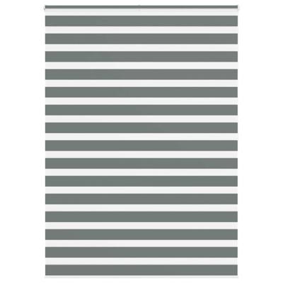 VidaXL Zebra rolgordijn 165x200 cm stofbreedte 160,9 cm donkergrijs