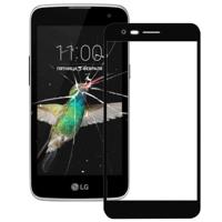 De Lens van het buitenste glas van de voorste scherm voor LG K4 2017 / M160 (zwart)