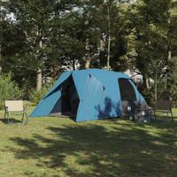Dome Tent 4-Person met dak met opslag Blauw 455 x 252 x 178 cm