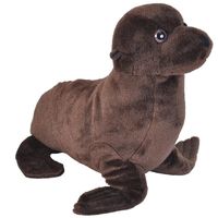 Pluche bruine zeeleeuw knuffel 35 cm speelgoed   -