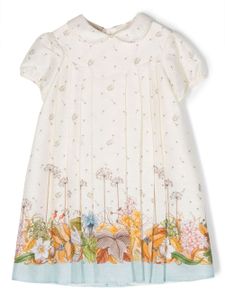 Gucci Kids robe en coton à fleurs - Tons neutres