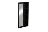 Storke Edge zwevende badkamerkast met spiegel mat zwart 40 x 30 x 170 cm