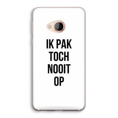 Ik pak nooit op: HTC U Play Transparant Hoesje