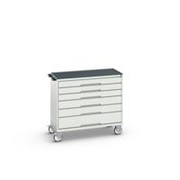 Bott Verso Mobiele Kast | 1050x550x965mm | 6 Laden | Top Tray | RAL 7035 - 16927055.16 Bott Verso Mobiele Kast | 1050x550x965mm | 6 Laden | Top Tray | RAL 7035 - 16927055.16