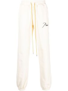 RHUDE pantalon de jogging à logo brodé - Blanc