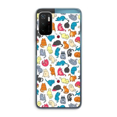 Kleurrijke katten: Xiaomi Poco M3 Pro 5G Transparant Hoesje