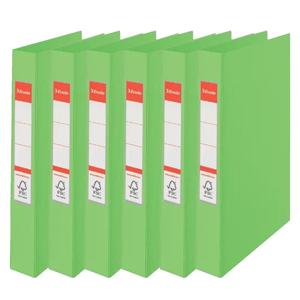 Esselte Ringband mappen/ordners - 6x - groen - A4 - opbergen - kantoorartikelen