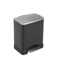 EKO - Europe E-Cube Step Bin 20L Rechthoekig Zwart - thumbnail