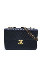 CHANEL Pre-Owned sac porté épaule à matelassage chevrons (1992) - Noir