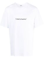 MSGM t-shirt en coton à slogan imprimé - Blanc - thumbnail