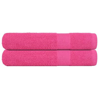 Saunahanddoeken 2 st 80x200 cm 360 g/m 100% katoen roze