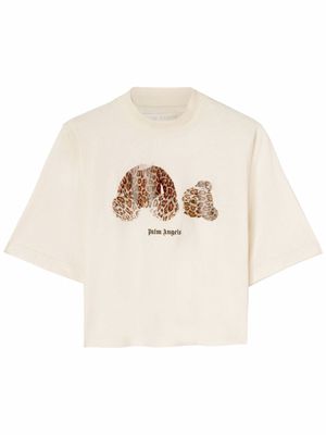 Palm Angels t-shirt à imprimé Teddy Bear léopard - Blanc