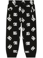 Dolce & Gabbana Kids pantalon de jogging à logo DG - Noir - thumbnail