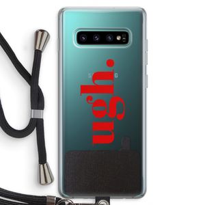 Ugh: Samsung Galaxy S10 Plus Transparant Hoesje met koord