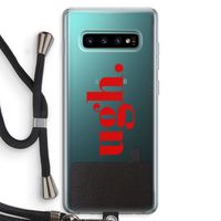 Ugh: Samsung Galaxy S10 Plus Transparant Hoesje met koord