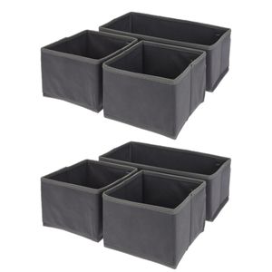 Kast opberg/opruim manden 9-delig donkergrijs 28 x 14 x 11 cm