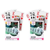 10x Senior speelkaarten plastic poker/bridge/kaartspel