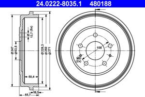 ATE Remtrommel 24.0222-8035.1