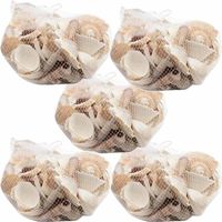 Set van 5 zakjes hobbymateriaal schelpen 400 gram