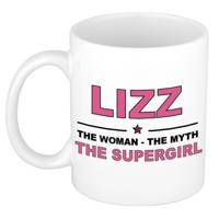 Lizz cadeau mok - Woman Myth Supergirl - naam koffiemok - 300 ml - collega - moederdag