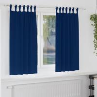 VidaXL Zwart-out gordijnen met ringen 2 pcs donkerblauw 175 x 140 cm