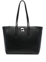 Karl Lagerfeld sac cabas Ikon Pin en cuir - Noir