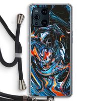 Black Unicorn: Oppo Find X3 Pro Transparant Hoesje met koord