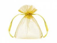 Organza zakjes goud 7,5x10cm (10st)