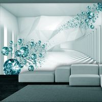 Zelfklevend fotobehang - Diamante gang blauw, 8 maten, premium print