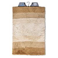 Badmat 60x90 regenboog beige wit