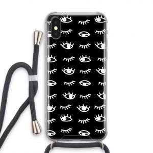 Eye pattern #3: iPhone X Transparant Hoesje met koord