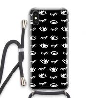 Eye pattern #3: iPhone X Transparant Hoesje met koord Eye pattern #3: iPhone X Transparant Hoesje met koord