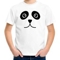 Panda / pandabeer gezicht - Verkleed t-shirt - wit - voor kinderen - Carnaval fun shirt - kleding