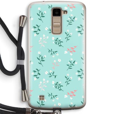 Small white flowers: LG K10 (2016) Transparant Hoesje met koord