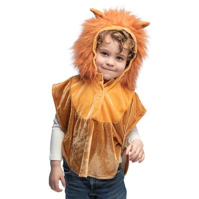 Pluche Kinderponcho Leeuw
