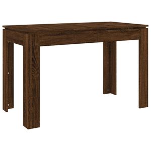 vidaXL Eettafel 120x60x76 cm bewerkt hout bruin eikenkleur