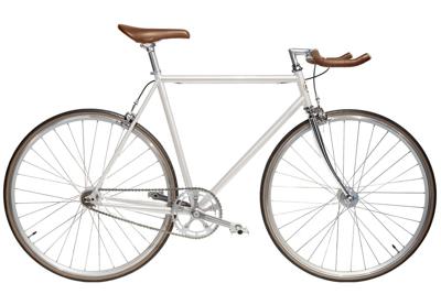 Jitensha Tokyo White/Alu/Camel Single Speed Fiets Jitensha Tokyo White/Alu/Camel Single Speed Fiets