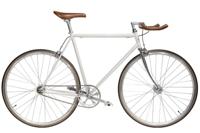 Jitensha Tokyo White/Alu/Camel Single Speed Fiets Jitensha Tokyo White/Alu/Camel Single Speed Fiets