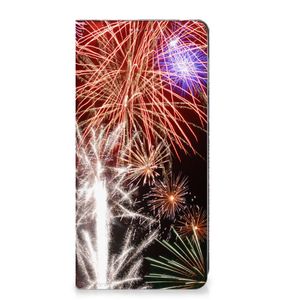 Motorola Edge 40 Hippe Standcase Vuurwerk