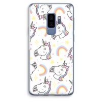 Rainbow Unicorn: Samsung Galaxy S9 Plus Transparant Hoesje