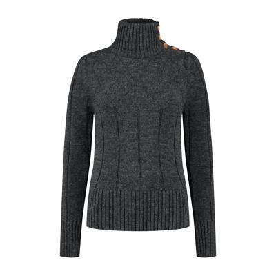 Travelin&apos; Women - mock neck - Donker antraciet - Maat XXL