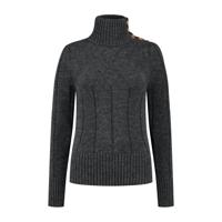 Travelin&apos; Women - mock neck - Donker antraciet - Maat XXL