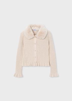 Mayoral winter vest meisjes - bruin - fur