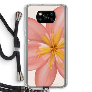 Pink Ellila Flower: Xiaomi Poco X3 NFC Transparant Hoesje met koord