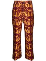 La DoubleJ pantalon en jacquard Hendrix à coupe courte - Jaune