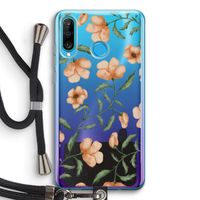 Peachy flowers: Huawei P30 Lite Transparant Hoesje met koord