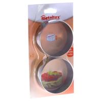 Metaltex bakringen 8.5x3.2 cm 2 stuks rvs