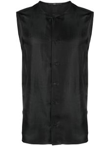 SAPIO chemise satinée à design sans manches - Noir