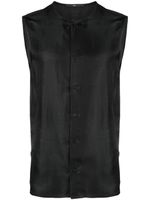 SAPIO chemise satinée à design sans manches - Noir